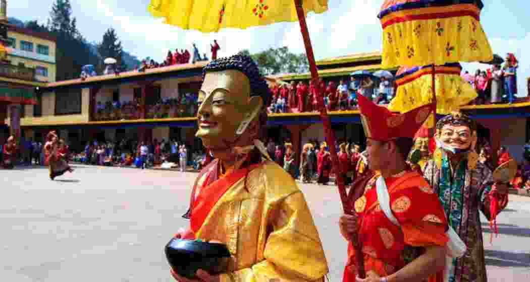Performers at the Sikkim Utsav at MG Marg in Gangtok.