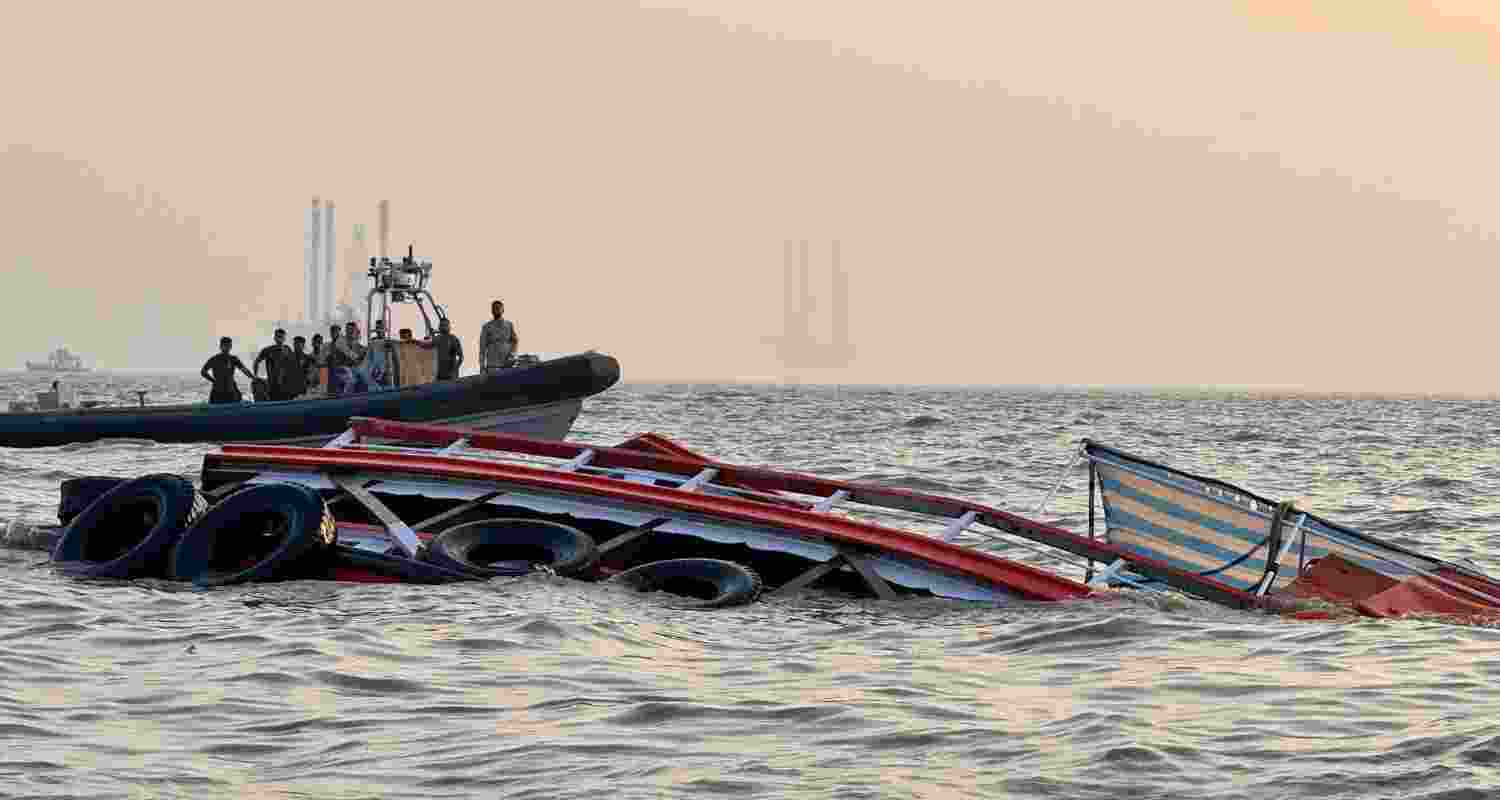 The speed boat, which is said to belong to either the Navy or Coast Guard, apparently lost control and rammed into the ferry, Fadnavis said