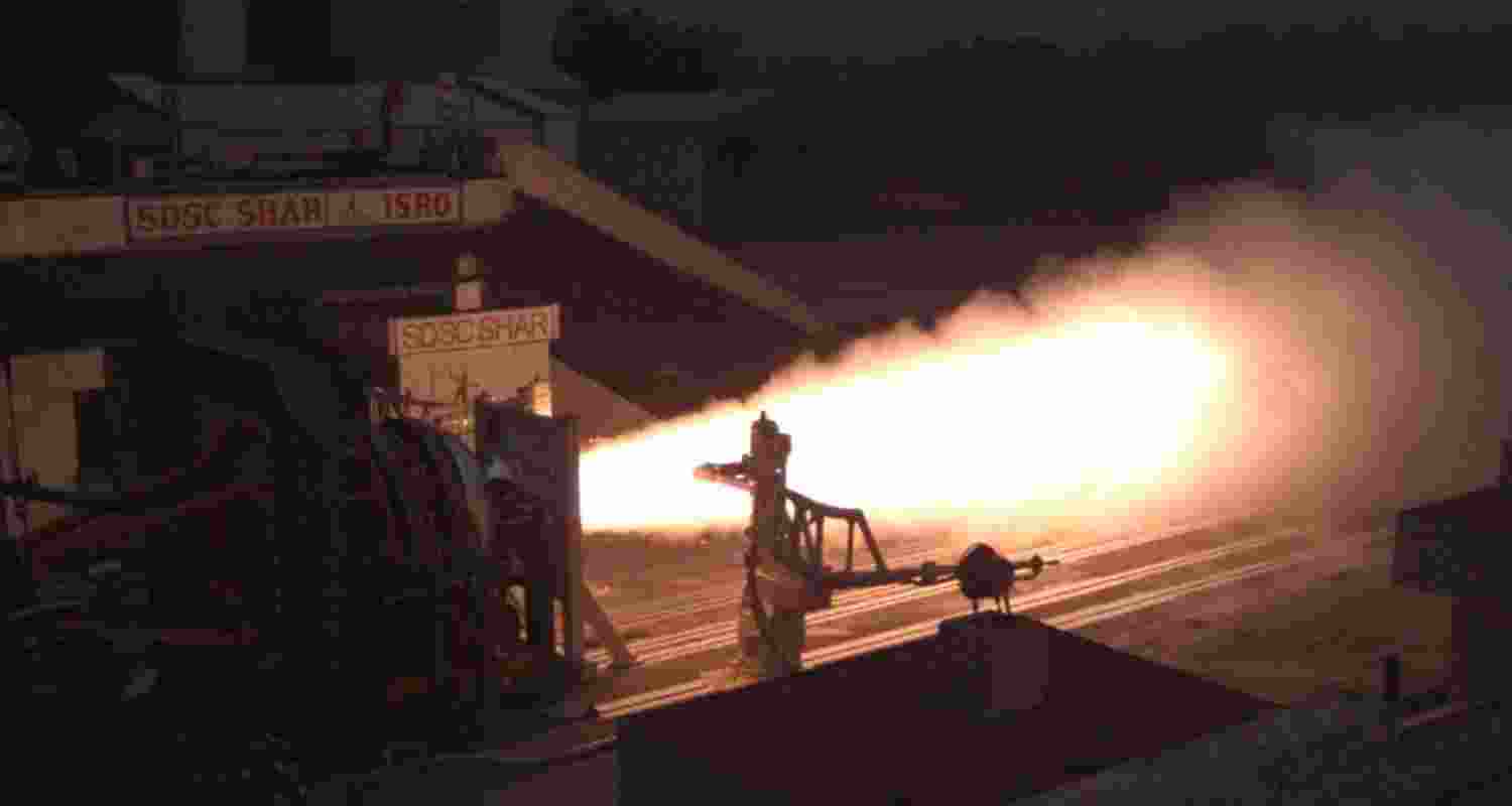 ISRO successfully conducted a static test of the improved third stage of the SSLV. 