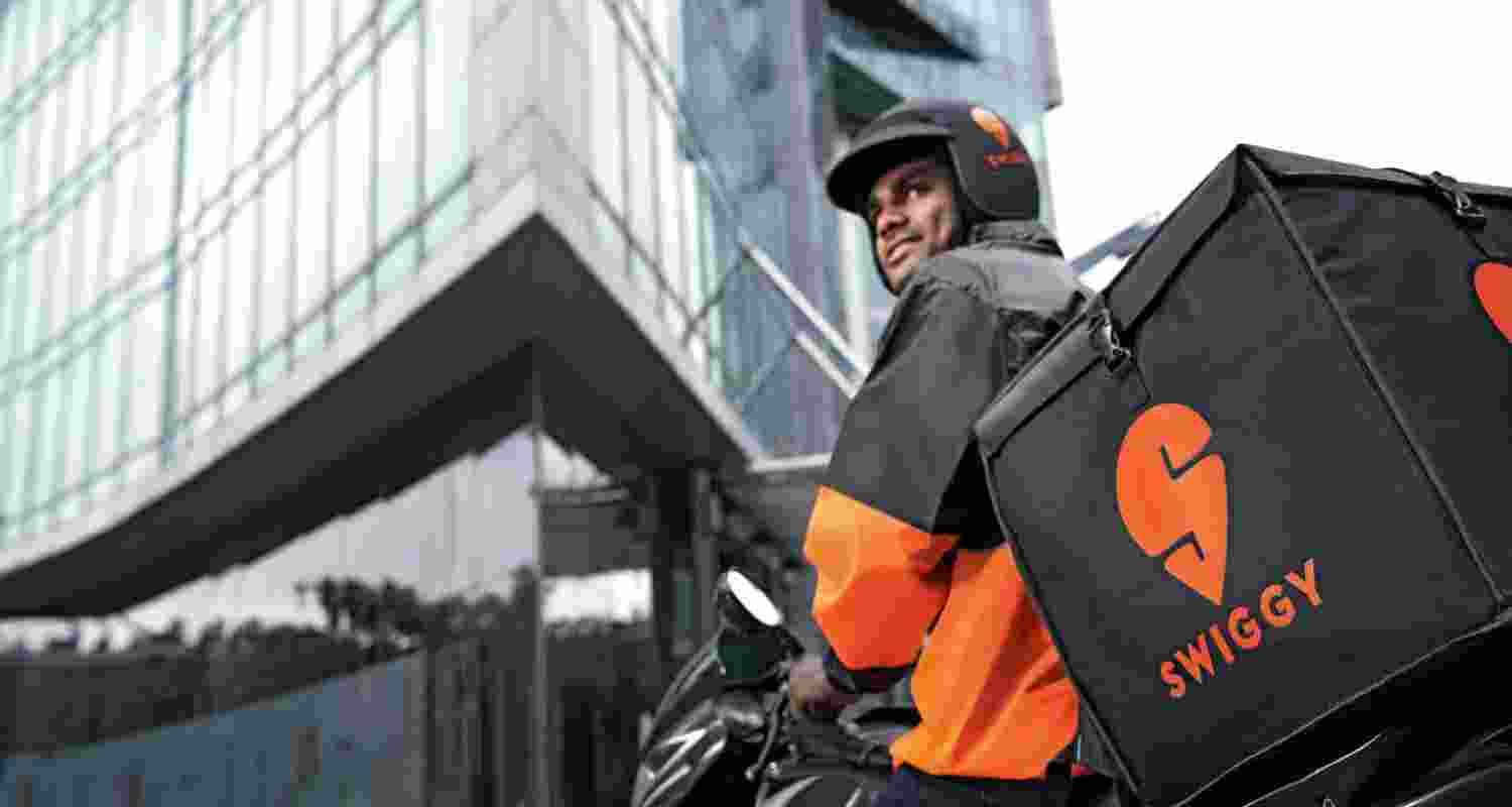 A Swiggy delivery executive. Image via Swiggy.com A Swiggy delivery executive. Image via Swiggy.com