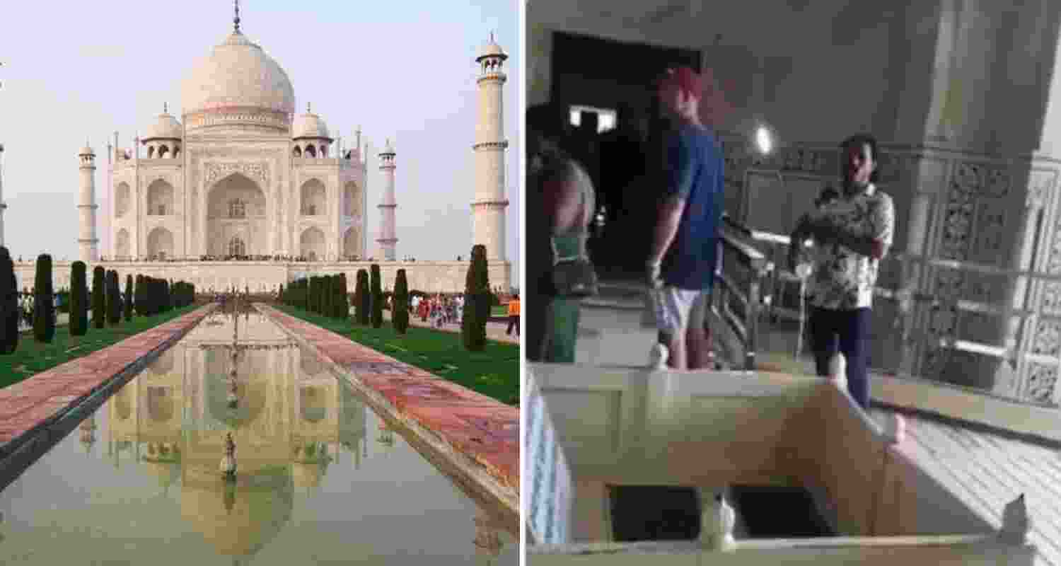 Youth arrested for pouring water from bottle at Taj Mahal Youth arrested for pouring water from bottle at Taj Mahal