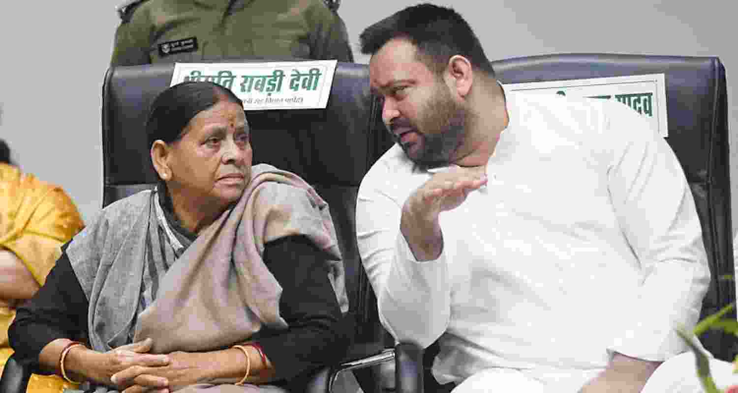 Bihar's former Chief Minister Rabri Devi with LoP in Bihar Legislative Assembly Tejashwi Yadav. Bihar's former Chief Minister Rabri Devi with LoP in Bihar Legislative Assembly Tejashwi Yadav.