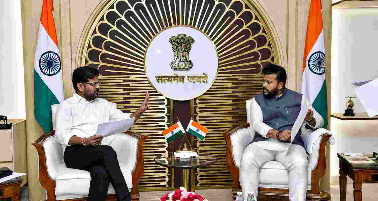 Telangana Chief Minister A Revanth Reddy met Union Civil Aviation Minister Ram Mohan Naidu. 
