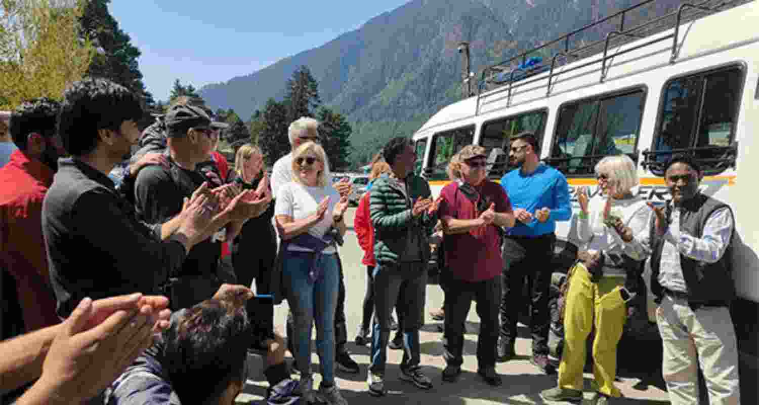 A group of tourists at the Pahalgam days after the terror attack.
A group of tourists at the Pahalgam days after the terror attack.