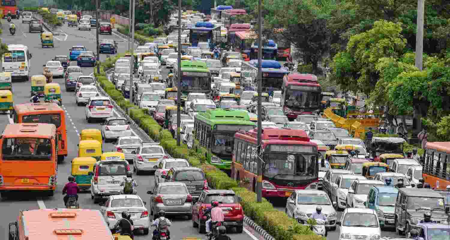 Representational Image of a traffic jam on a busy road in India.
