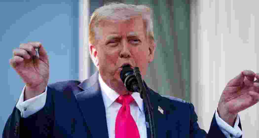 US President Donald Trump addresses a public gathering. (File photo)