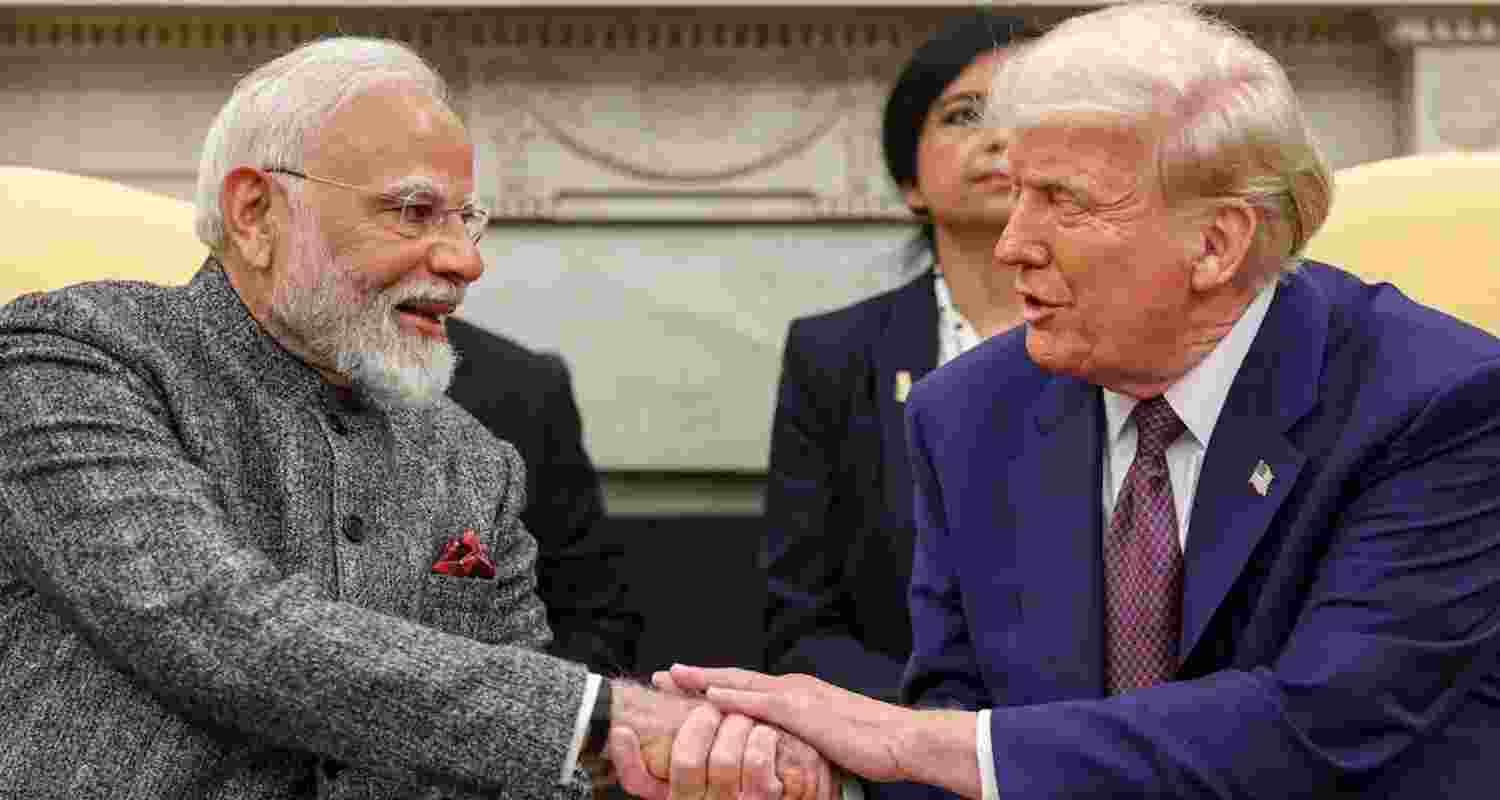US President Donald Trump (left) and Indian Prime Minister Narendra Modi - file image.