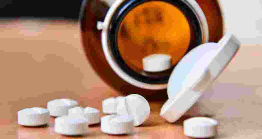 A bottle of tablets.