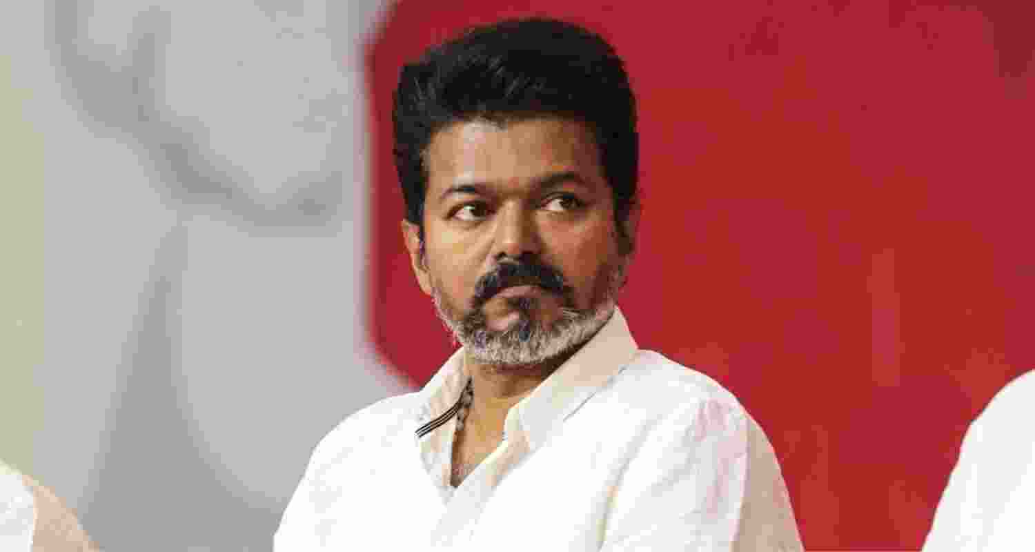TVK (Tamilaga Vettri Kazhagam) chief Vijay - file image. TVK (Tamilaga Vettri Kazhagam) chief Vijay - file image.