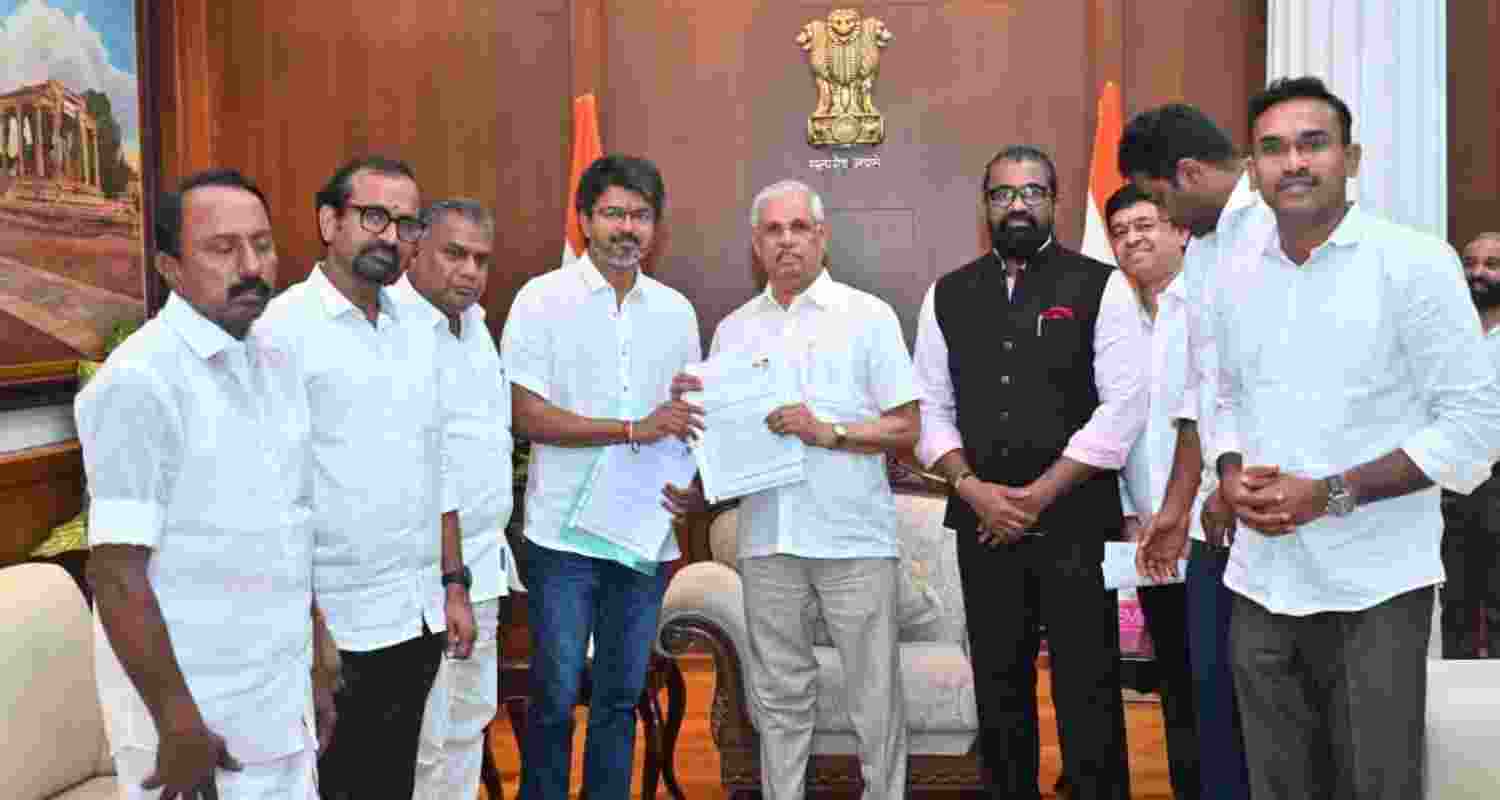 Letters of support from 118 MLAs submitted to the Tamil Nadu Governor by the TVK.