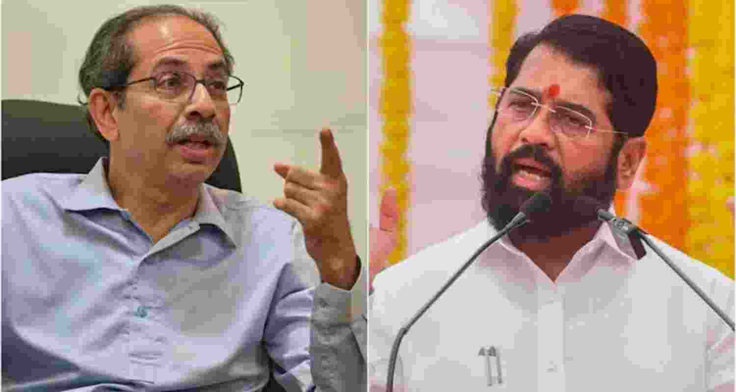 UBT chief Uddhav Thackeray and Maharashtra Deputy CM Eknath Shinde. 