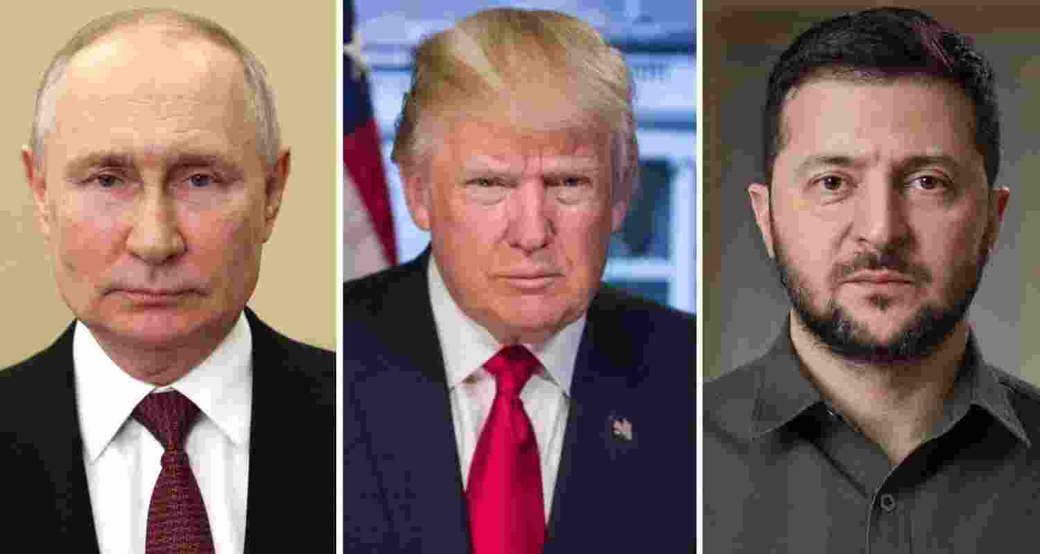 Russian President Vladimir Putin, US President Donald Trump and Ukrainian President Volodymyr Zelensky. Images: X Russian President Vladimir Putin, US President Donald Trump and Ukrainian President Volodymyr Zelensky. Images: X
