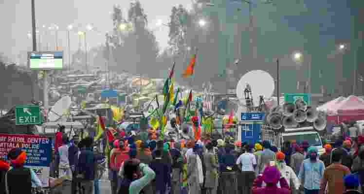 A view of the farmers with their tractors and trolleys parked on a highway during the ongoing farmers' protest over various demands, including a legal guarantee of minimum support price (MSP) for crops, at the Punjab-Haryana Shambhu Border, in Patiala district. A view of the farmers with their tractors and trolleys parked on a highway during the ongoing farmers' protest over various demands, including a legal guarantee of minimum support price (MSP) for crops, at the Punjab-Haryana Shambhu Border, in Patiala district.