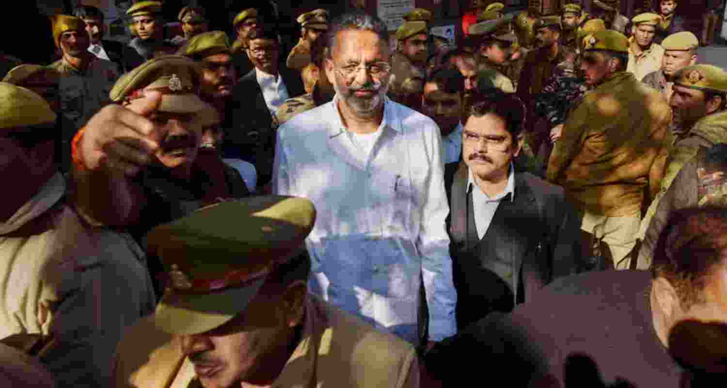 As Gangster Mukhtar Dies Opposition raises concern over his death. Image X.