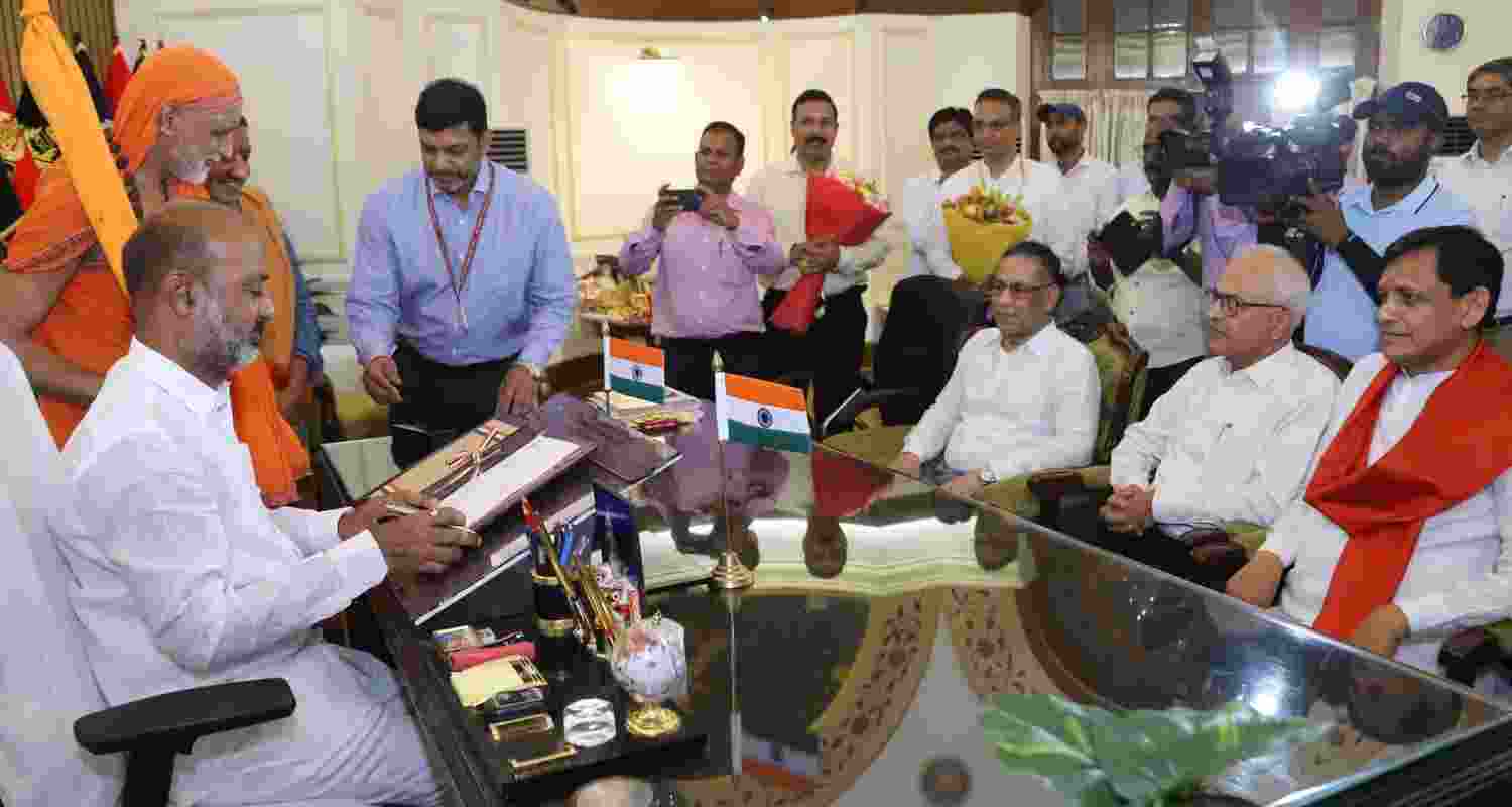 Bandi Sanjay Sworn In as Minister of State for Home. Bandi Sanjay Sworn In as Minister of State for Home.