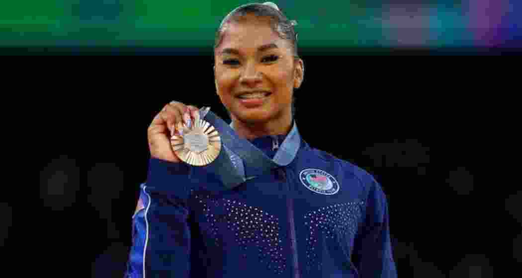 American gymnast Jordan Chiles won bronze medal in the floor exercise at the Paris Olympics. American gymnast Jordan Chiles won bronze medal in the floor exercise at the Paris Olympics.