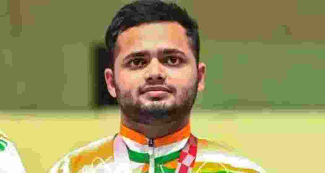 Indian Paralympian Manish Narwal at Tokyo Olympics.
