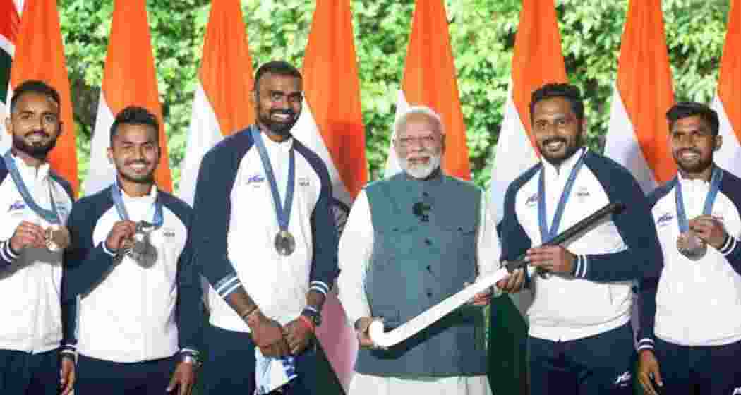 Indian hockey squad met PM Modi after defending their Bronze medal in the just completed Paris Olympic games. File Photo. Indian hockey squad met PM Modi after defending their Bronze medal in the just completed Paris Olympic games. File Photo.