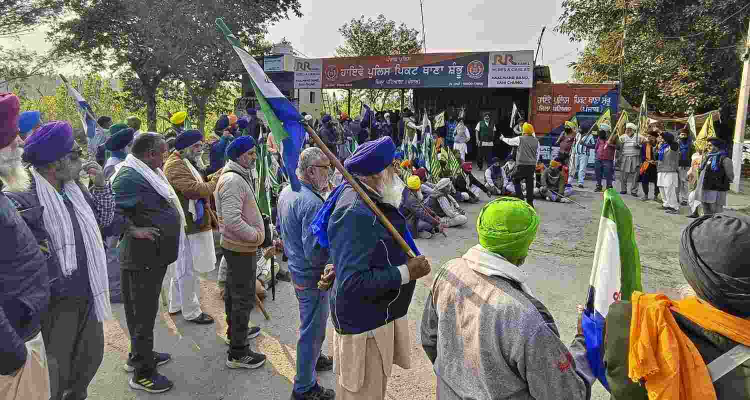 Farmers temporarily stop march after Shambhu border clashes.
