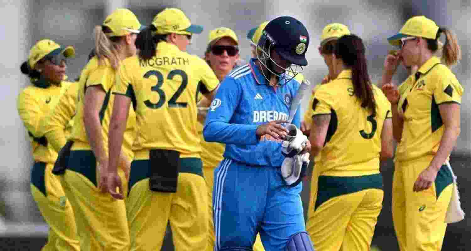 India vs Australia in women's ODI. Image: X. 