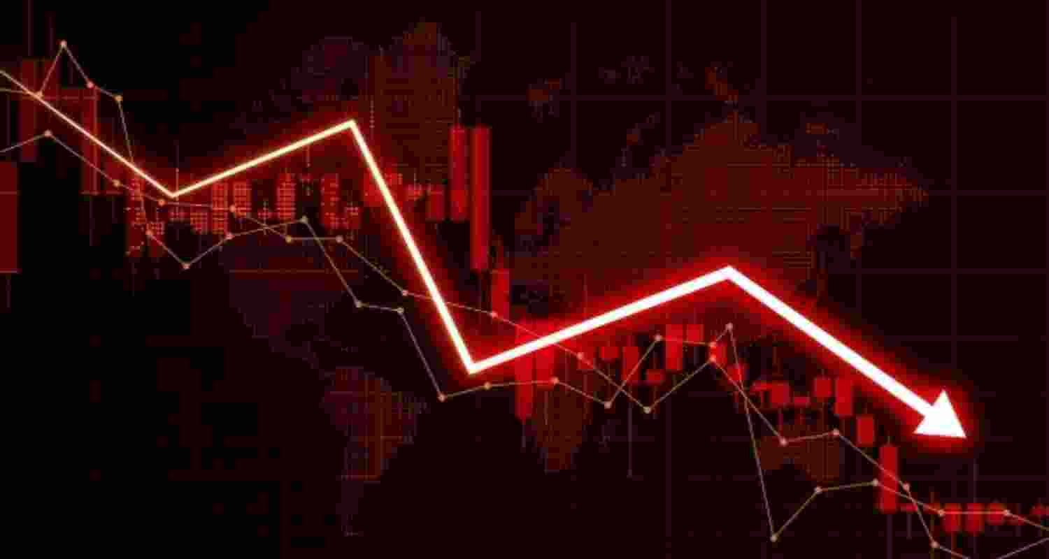 Sensex drops below 73K as global trade tensions escalate.