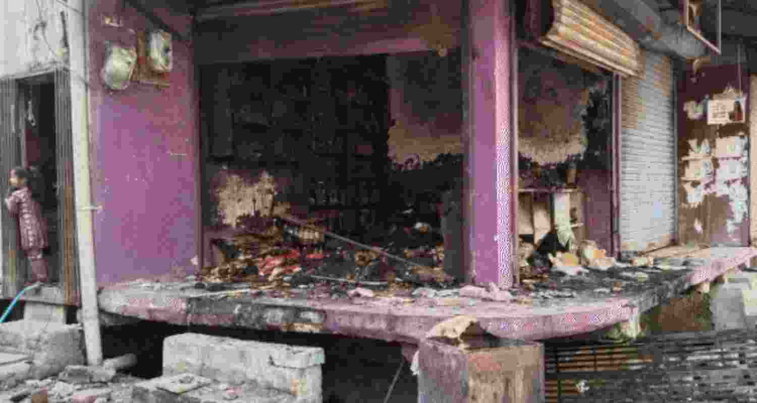 Unidentified men torch warehouse in violence-hit Mhow, Madhya Pradesh. Unidentified men torch warehouse in violence-hit Mhow, Madhya Pradesh.