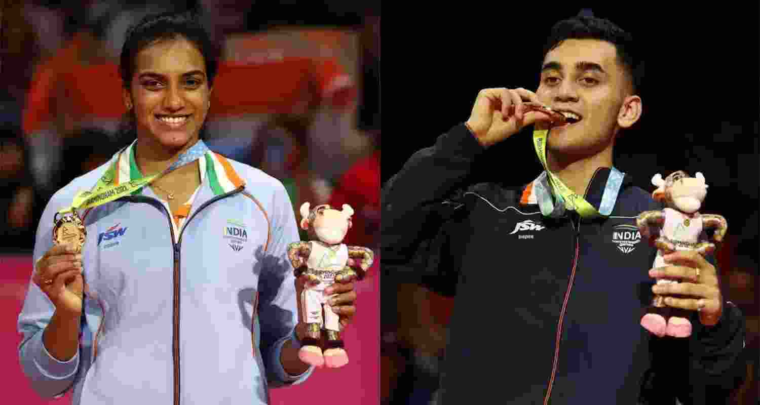 Star shuttlers PV Sindhu and Lakshya Sen. Star shuttlers PV Sindhu and Lakshya Sen.