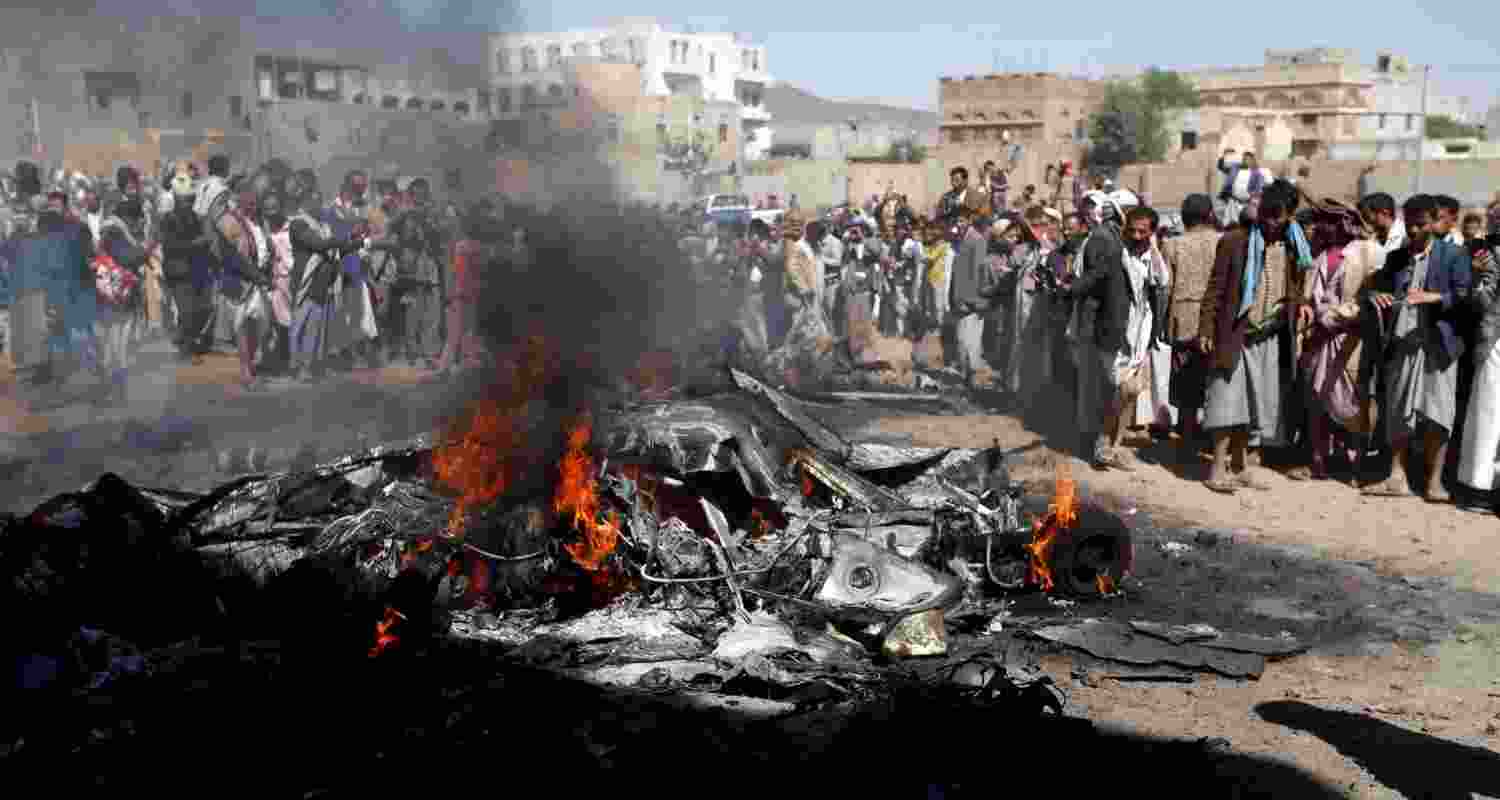 US-Houthi conflict heats up as drone shot down. US-Houthi conflict heats up as drone shot down.