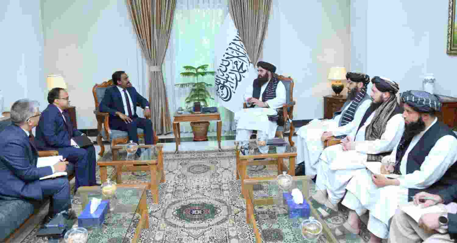 Indian envoy Anand Prakash holds talks with Taliban officials.
