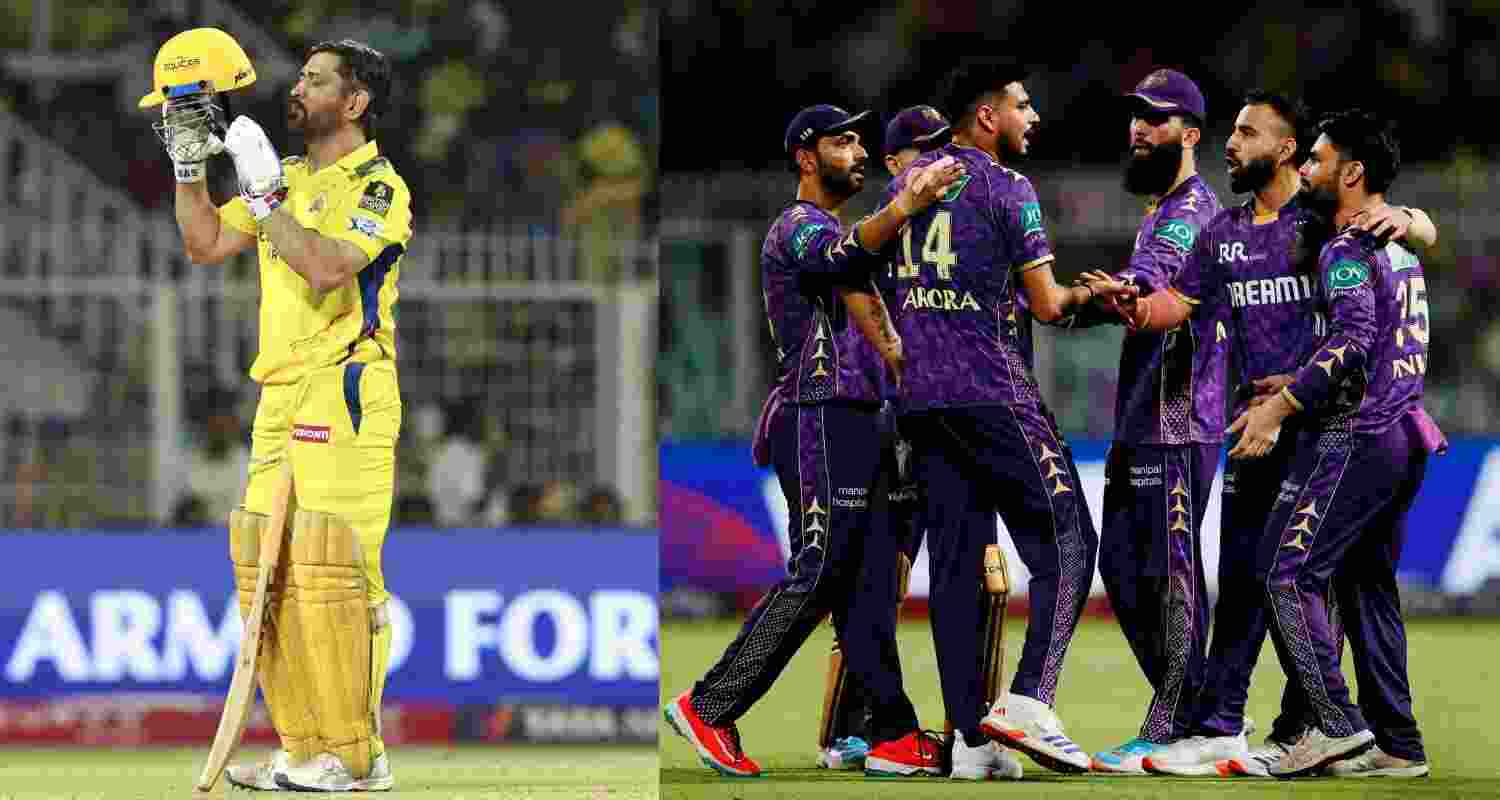 KKR Play-off Hopes Dented by CSK Defeat. KKR Play-off Hopes Dented by CSK Defeat.