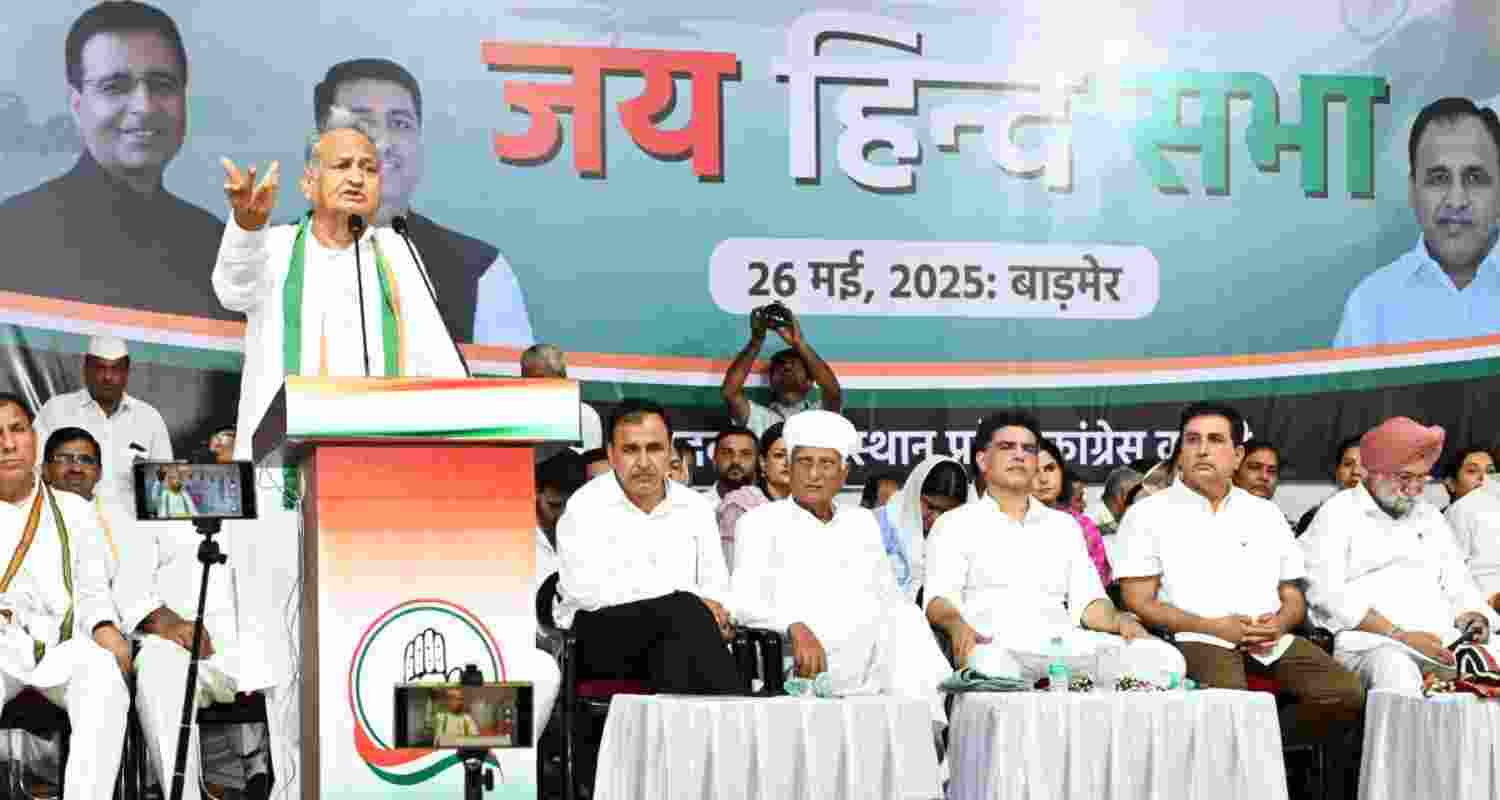 Former Rajasthan CM and Congress Leader Ashok Gehlot Calls ED Probe on Gandhis Baseless. File Photo.