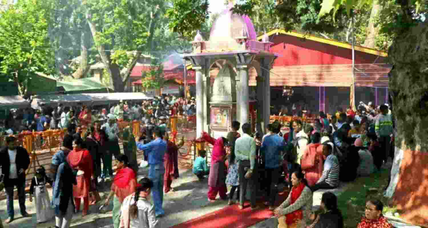 Prayers offered at Kheer Bhawani shrine in Ganderbal.