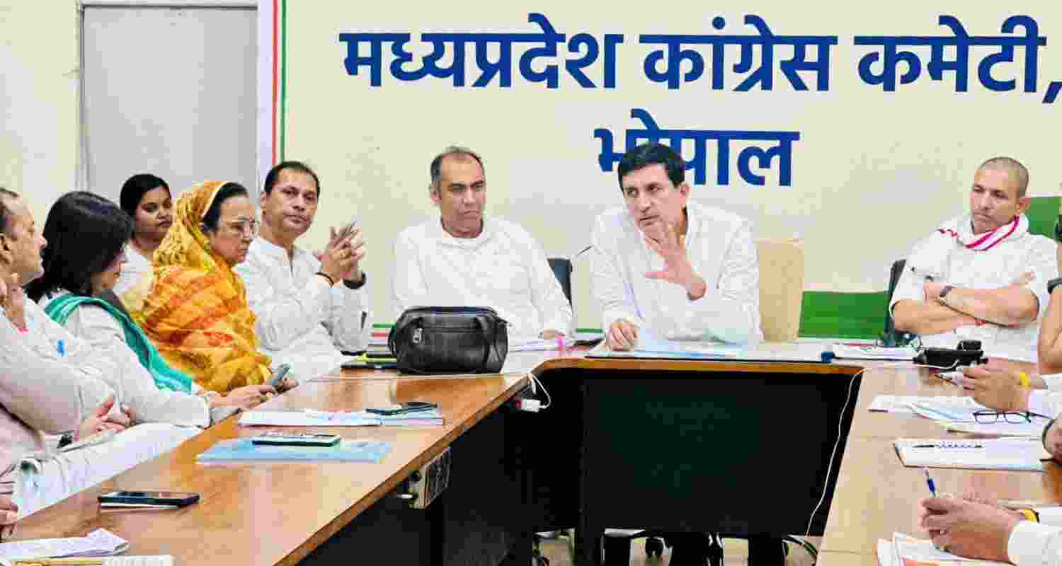 BJP-RSS blocking Ambedkar statue alleges Congress. File Photo - MP Congress. BJP-RSS blocking Ambedkar statue alleges Congress. File Photo - MP Congress.