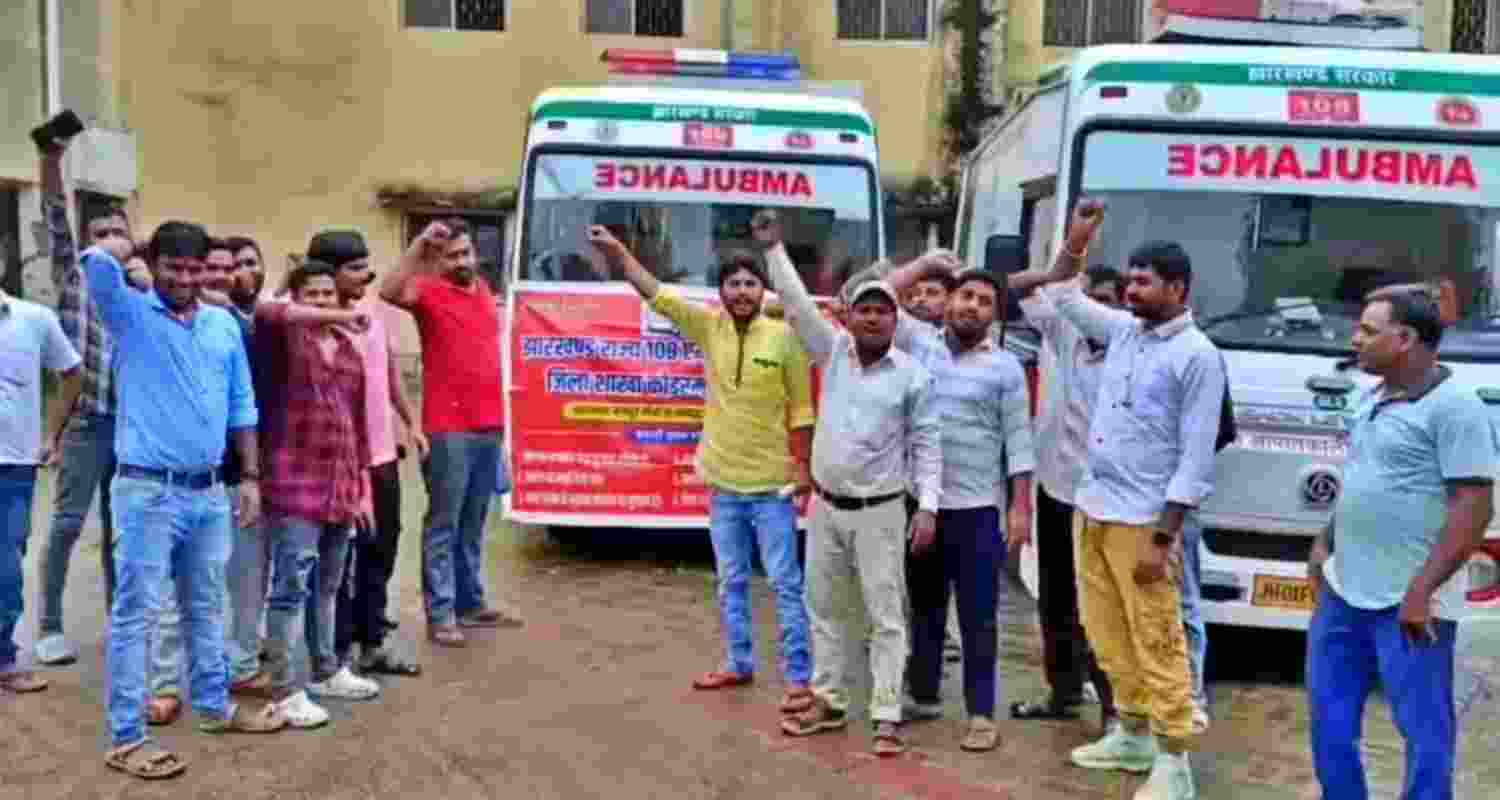 Ambulance workers’ strike cripples health services in Jharkhand.