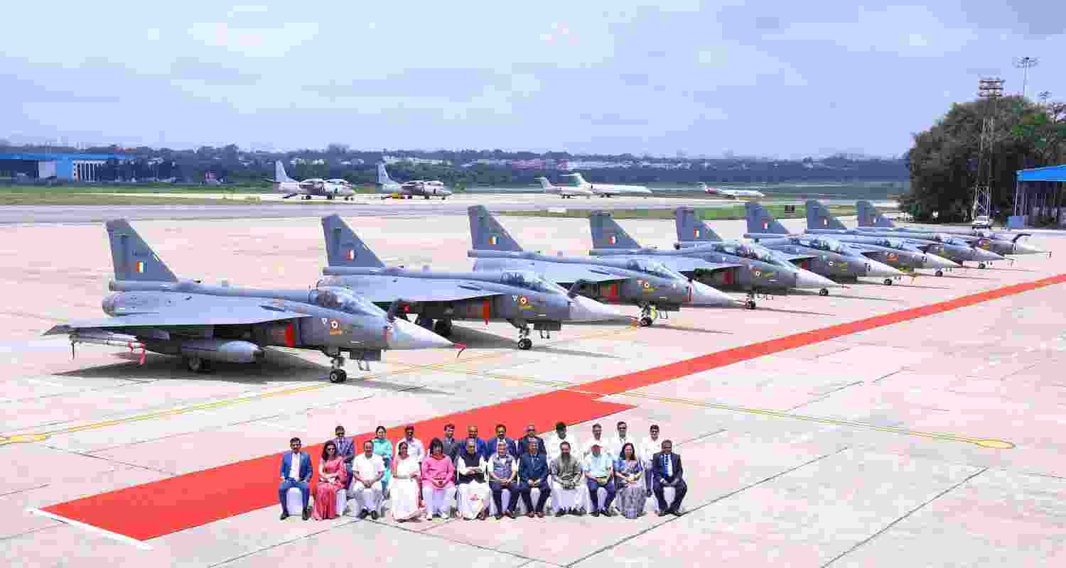 Parliamentary defence panel tours HAL facilities.