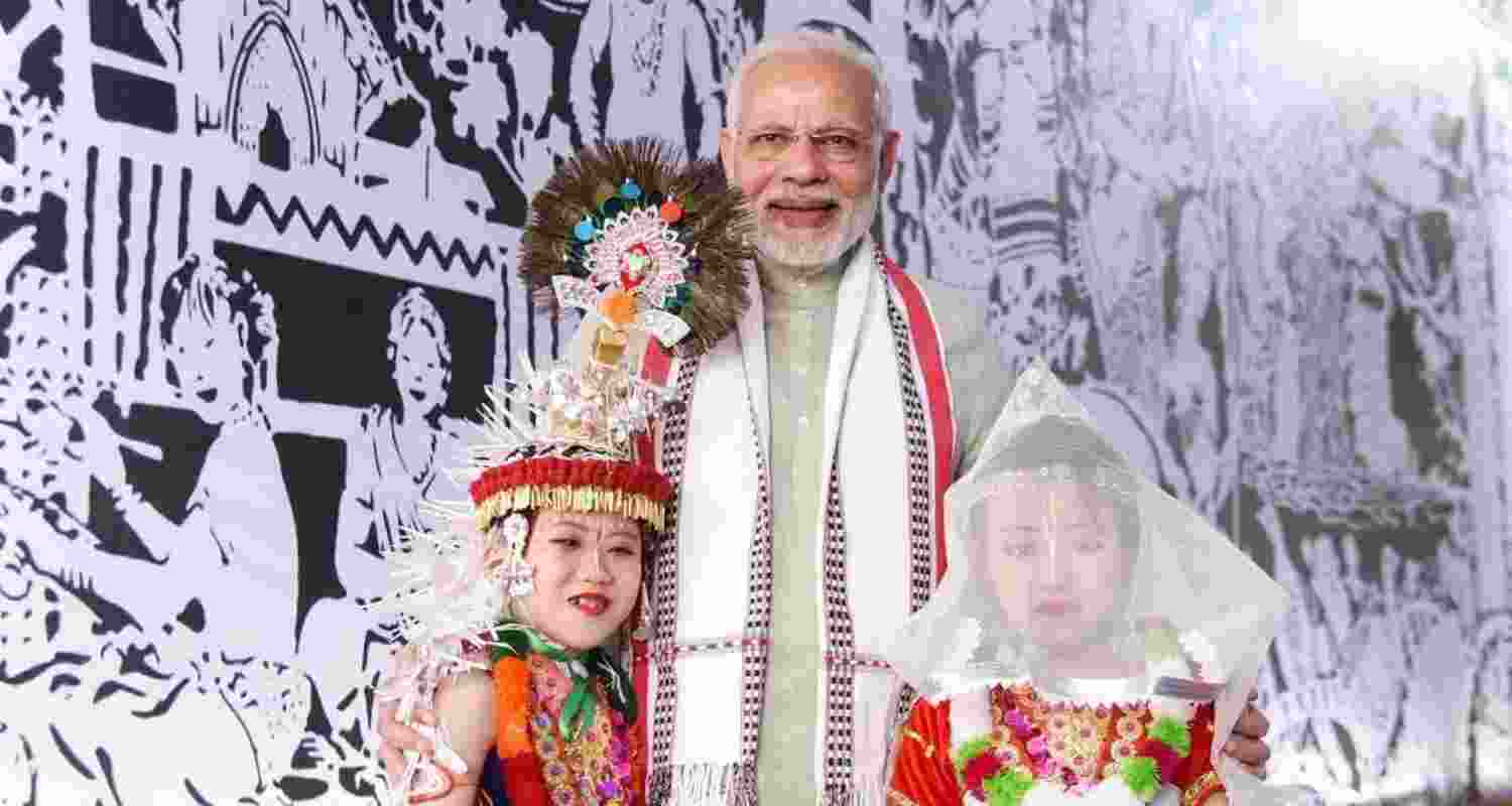 PM Modi unveils hydro projects and visits Tripura temple. File Photo.