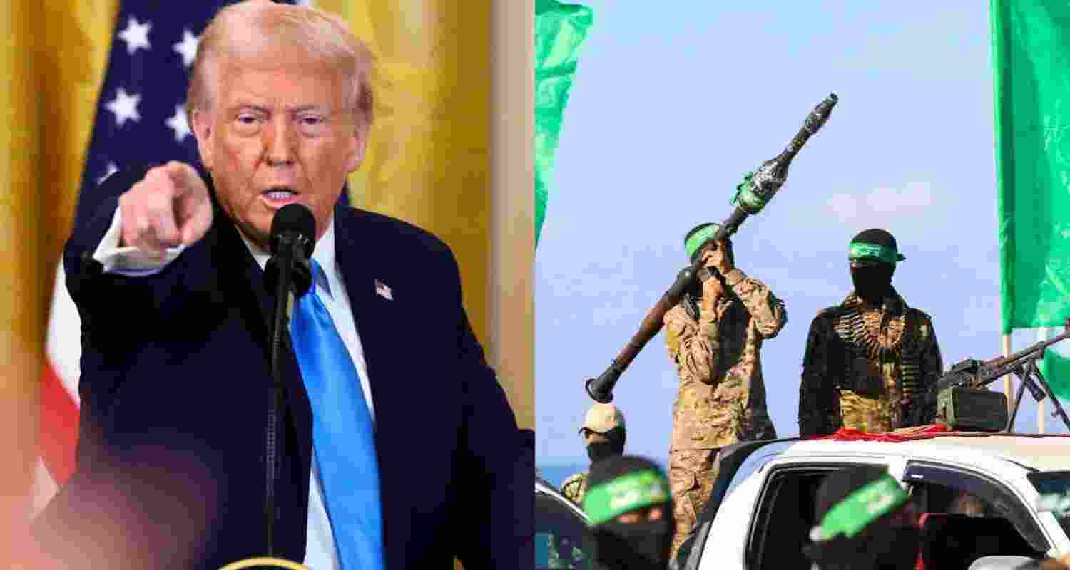 Hamas must behave or face eradication, says Trump.