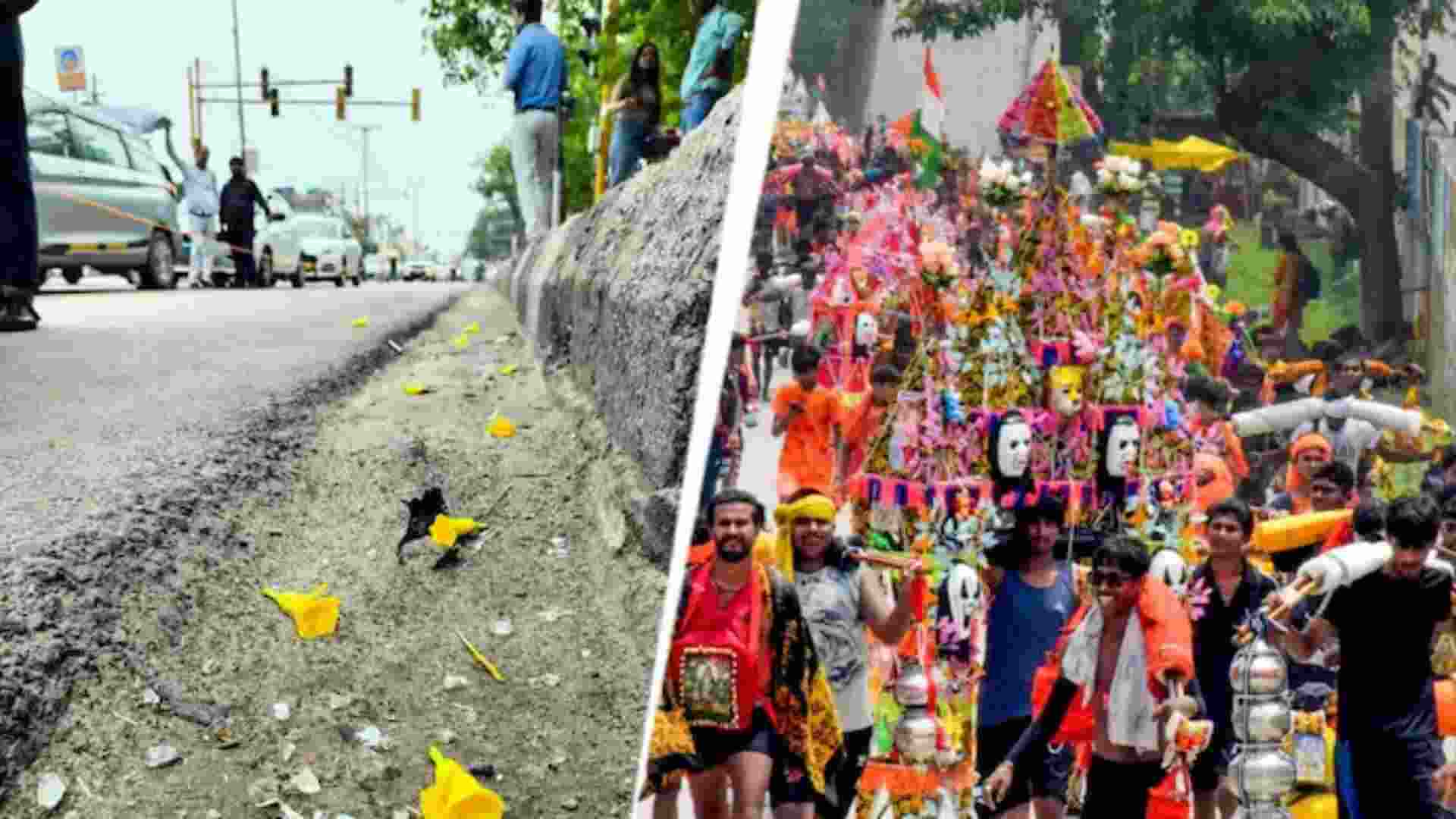 Glass pieces found on Kanwar Yatra route in Delhi, FIR lodged
