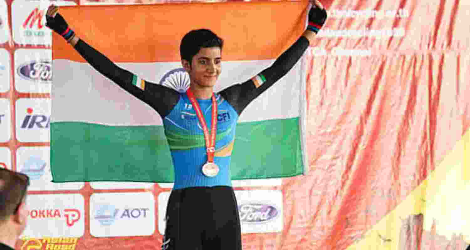 Cyclist Harshita Jakhar.