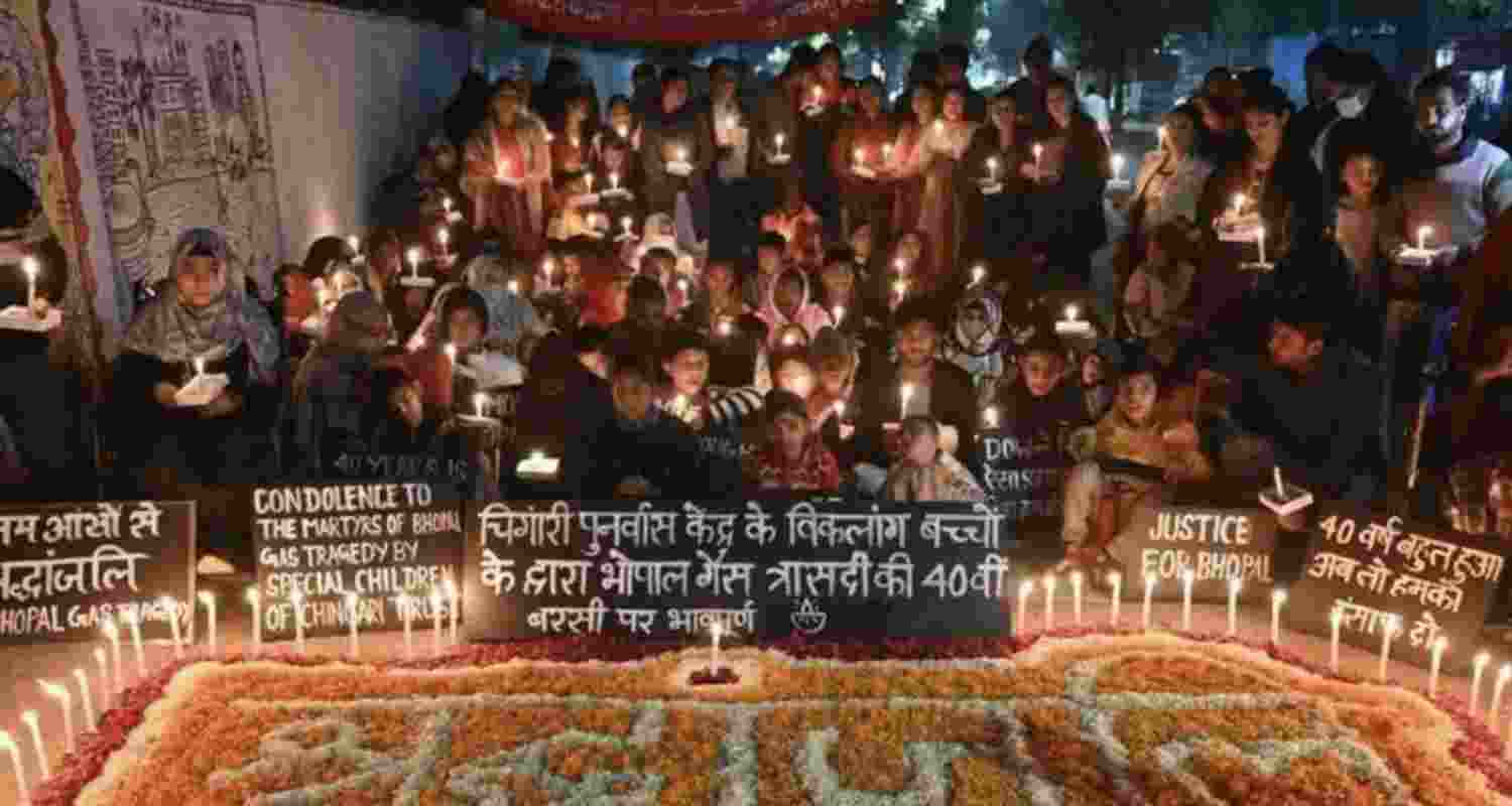 More than 30 children with congenital disabilities paid tribute to the victims of the world‘s worst industrial disaster, Bhopal Gas Tragedy. Image: X.