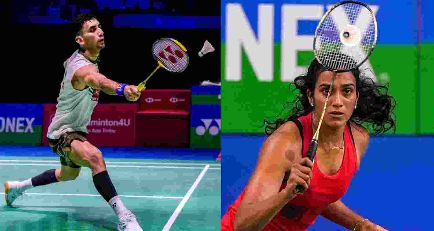  Lakshya Sen and PV Sindhu. 