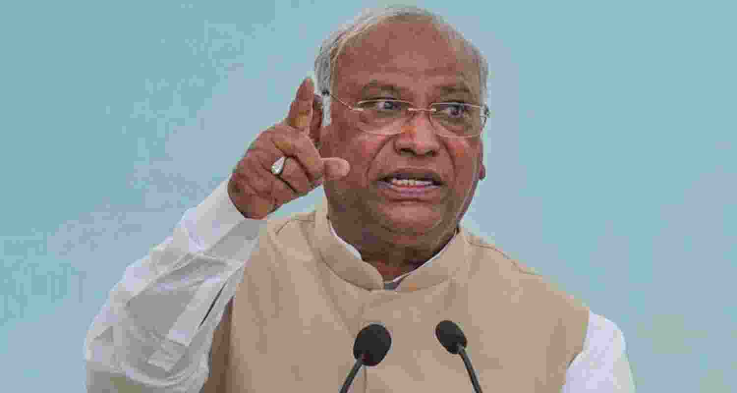 Congress chief Mallikarjun Kharge. Image: X. Congress chief Mallikarjun Kharge. Image: X.