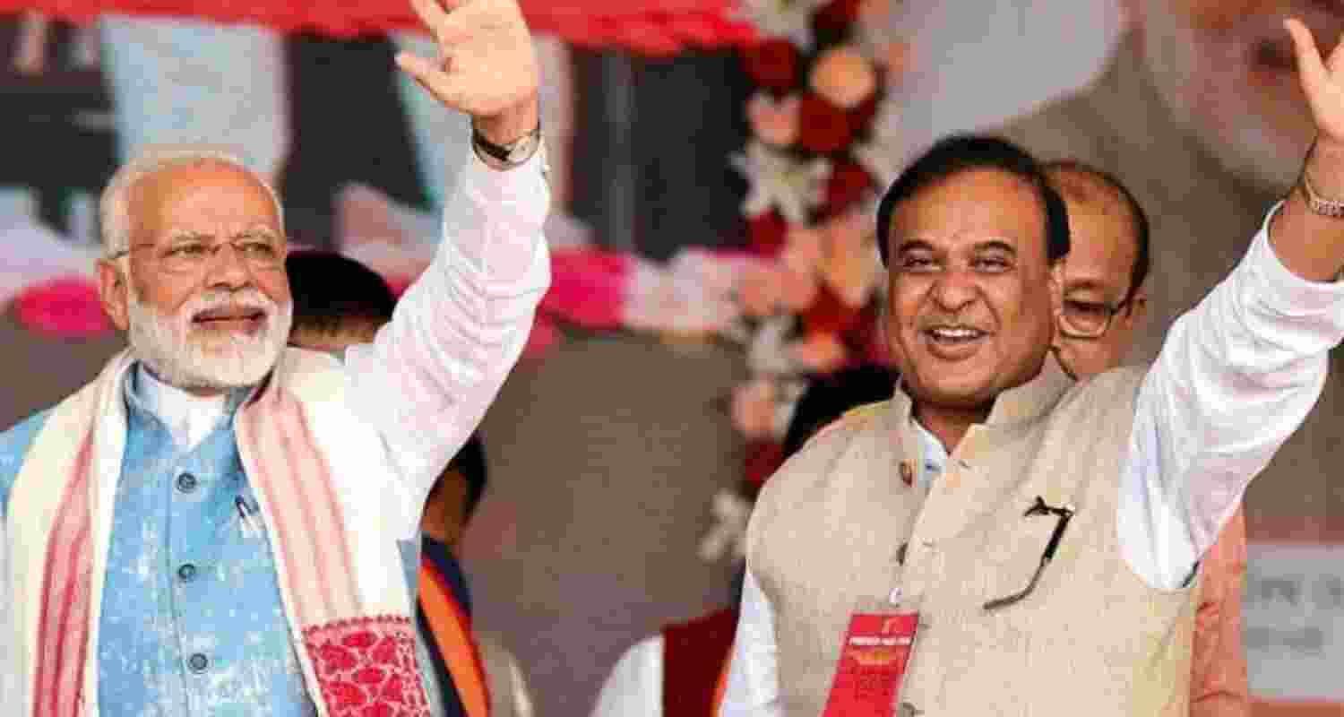 Prime Minister Modi and Assam CM Himanta Biswa Sarma. Image X. Prime Minister Modi and Assam CM Himanta Biswa Sarma. Image X.
