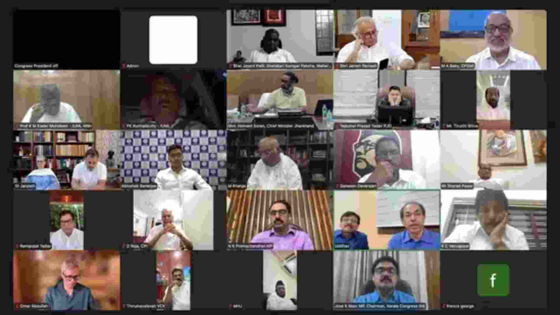 Ahead of Monsoon session, INDIA Bloc parties hold virtual meeting Ahead of Monsoon session, INDIA Bloc parties hold virtual meeting