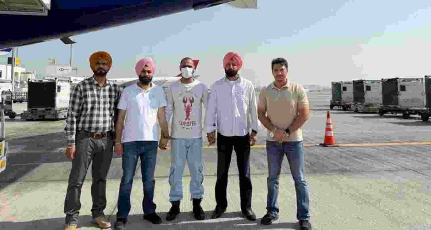 Parminder Singh alias Pindi in police custody after extradition from the UAE. 