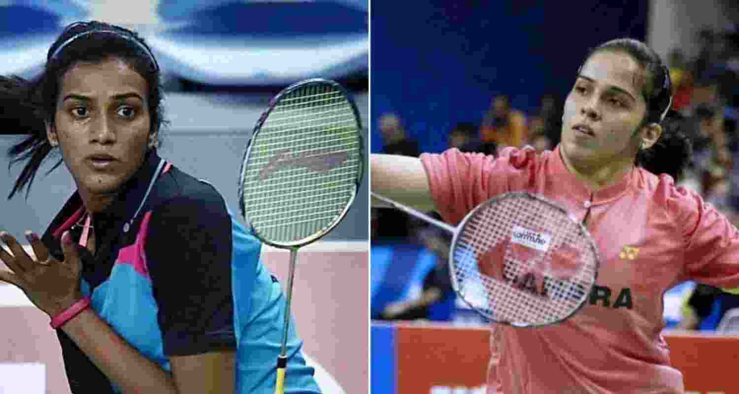 Indian badminton stars PV Sindhu and Saina Nehwal.