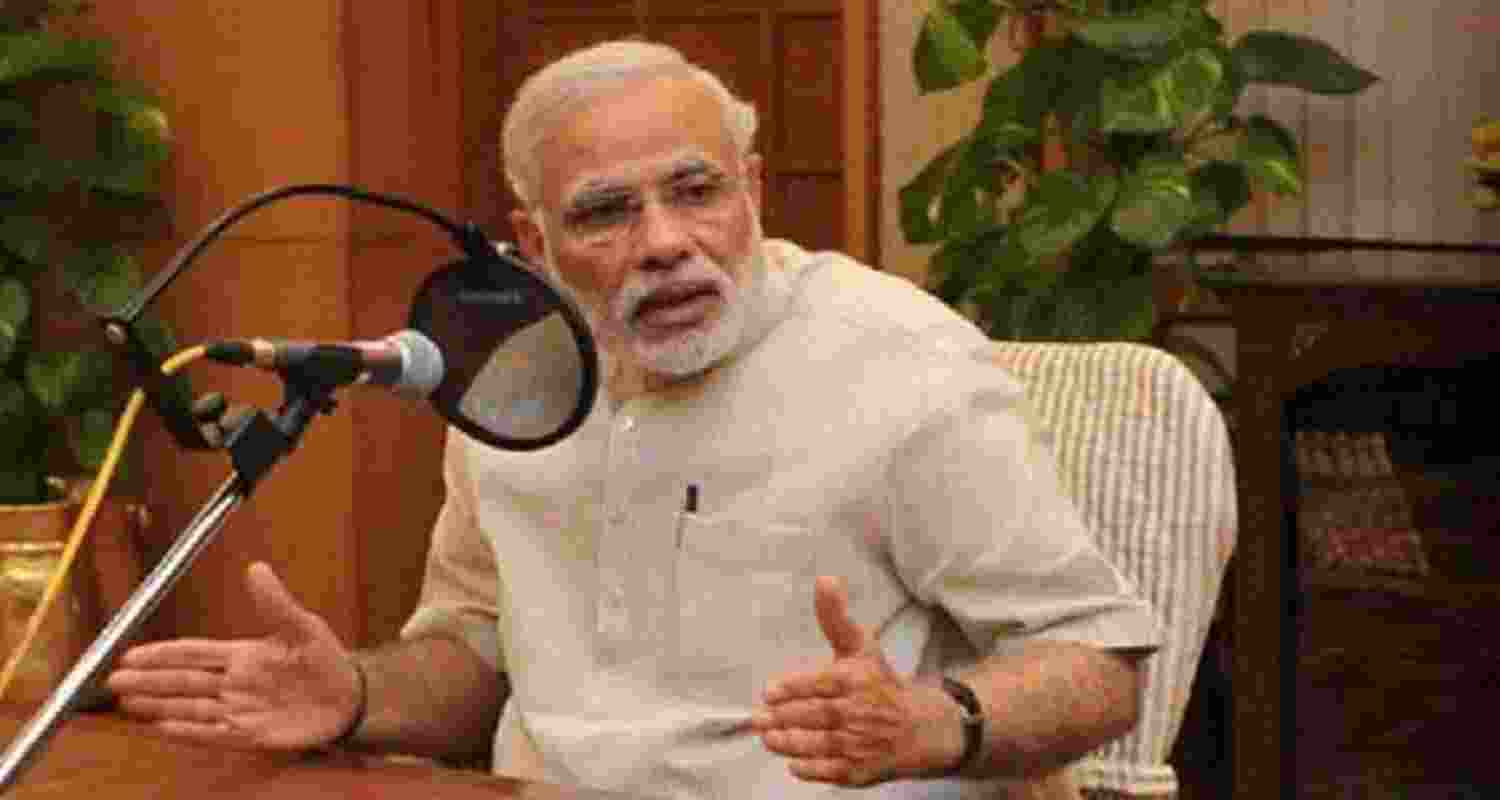 Prime Minister Modi while 'Mann Ki Baat'