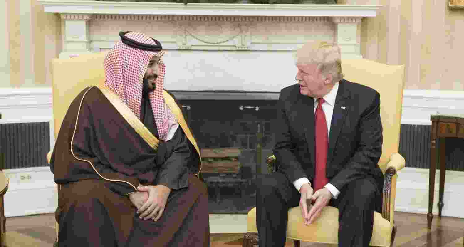 President Donald Trump with Mohammed bin Salman, Crown Prince of Saudi Arabia. File photo.
