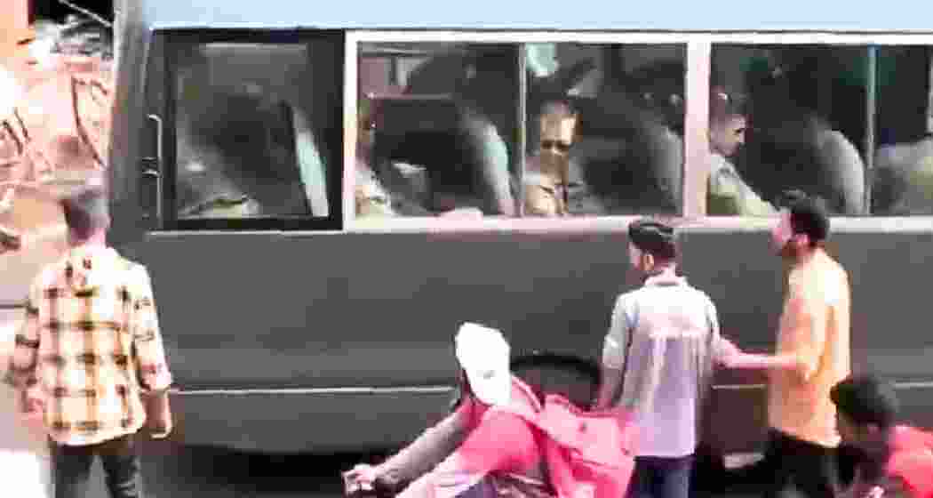 A bus carrying USAF personnel in Dhaka’s diplomatic enclave of Gulshan, Bangladesh, after their arrival. A bus carrying USAF personnel in Dhaka’s diplomatic enclave of Gulshan, Bangladesh, after their arrival.