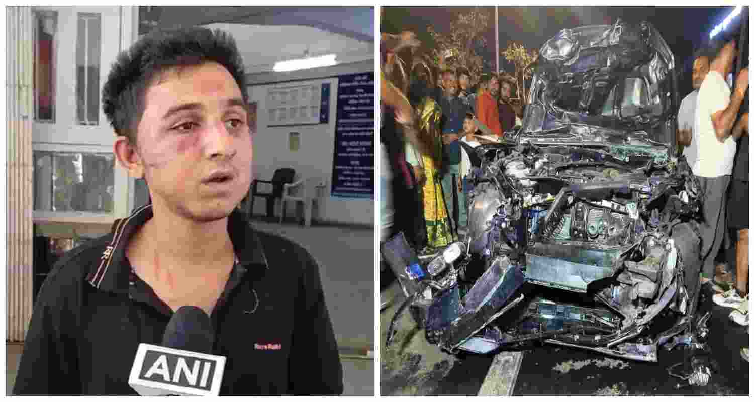 Vadodara accident accused Rakshit Ravish Chaurasia and his car after a collision with a two-wheeler, killing one and injuring four others.